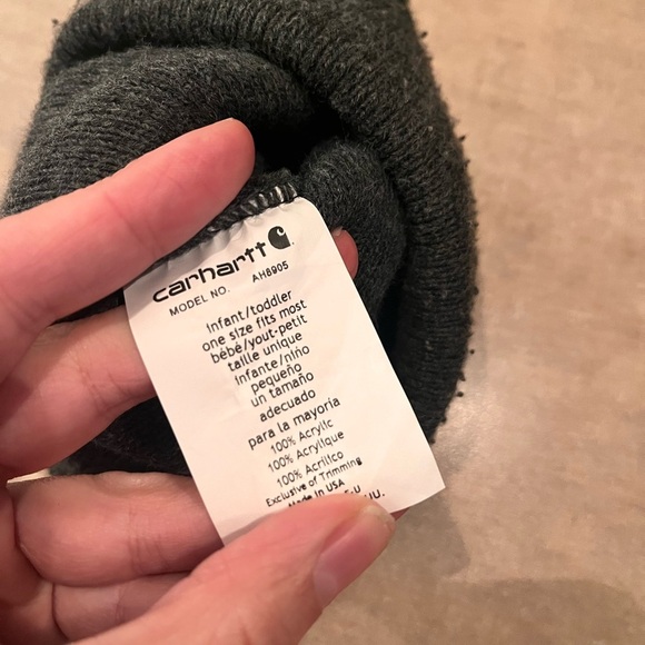 Carhartt Heather Gray Kids Knit Beanie O/S toddler - Picture 3 of 3